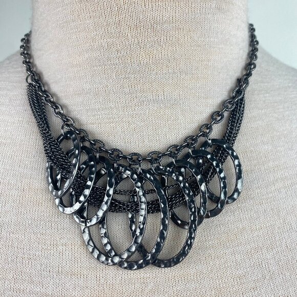 Jewelry - Gray Gun Metal Chain Link Necklace 16-19.5"